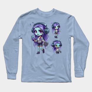 Haloween Zombie Girls Long Sleeve T-Shirt